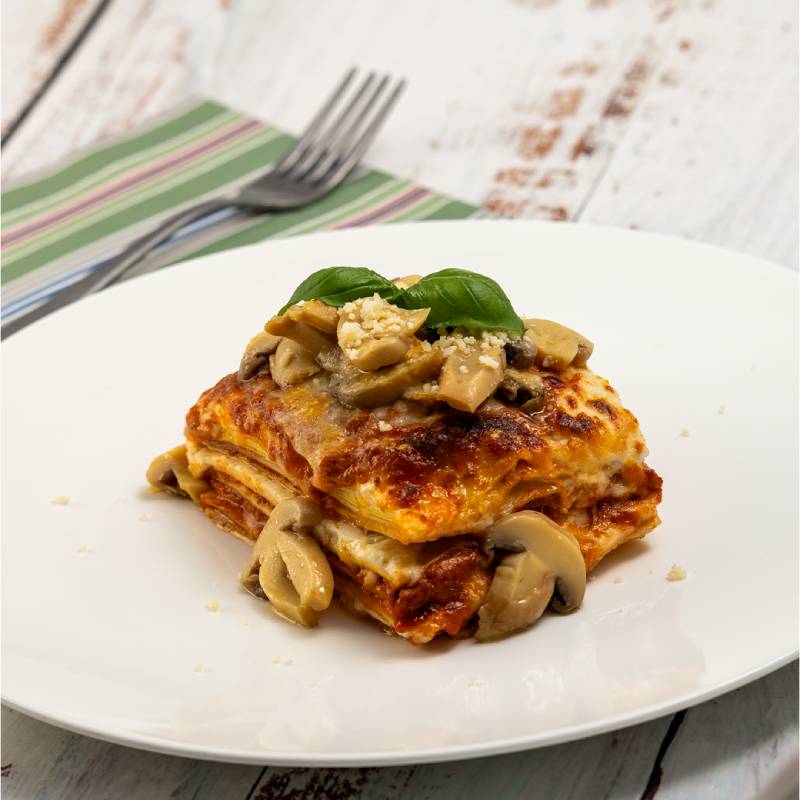 Lasagna con funghi trifolati Miano SRL