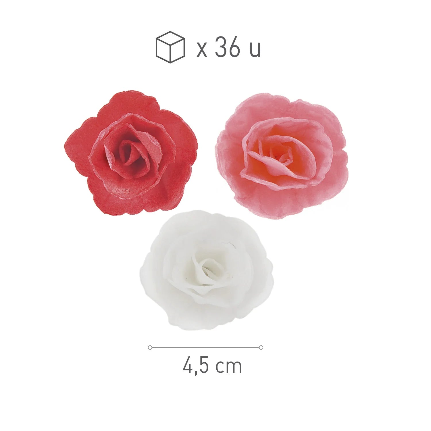 FiorI decorativi rose cialda assort. 36pz| DEKORA Dekora