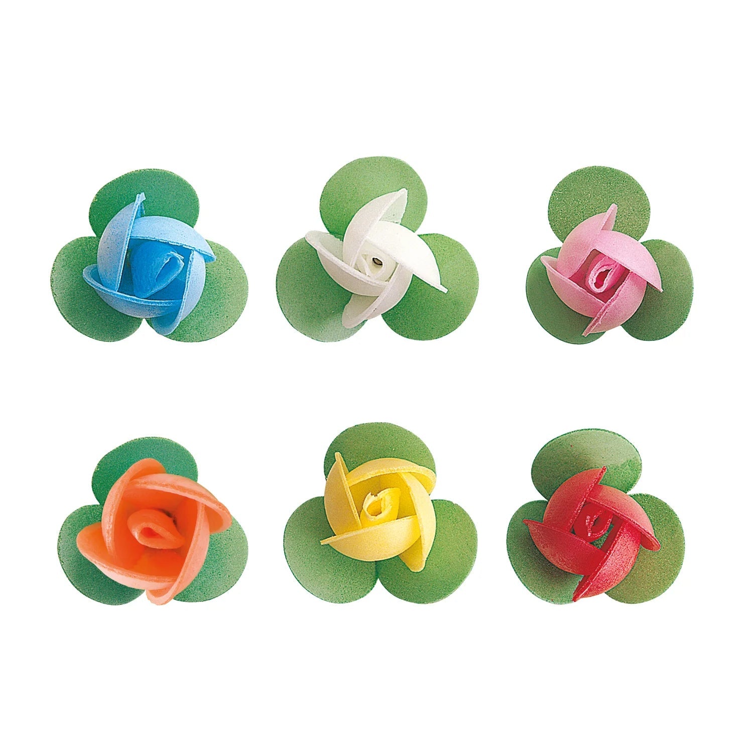Fiore mini con foglia decorativo in cialda 150pz| DEKORA Dekora