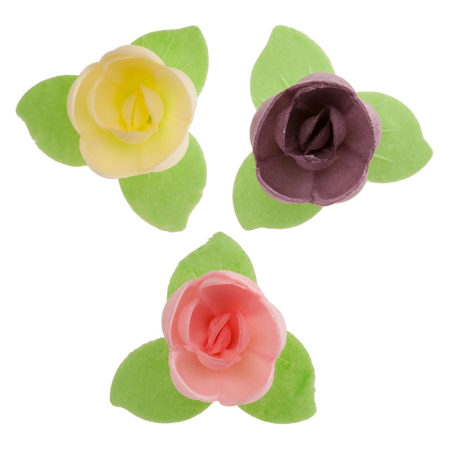 Fiore mini rosa wafer corolla ass. 75pz| DEKORA Dekora