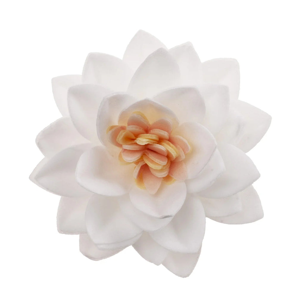 Fiore di loto decorativo in cialda bianco 15pz| DEKORA Dekora