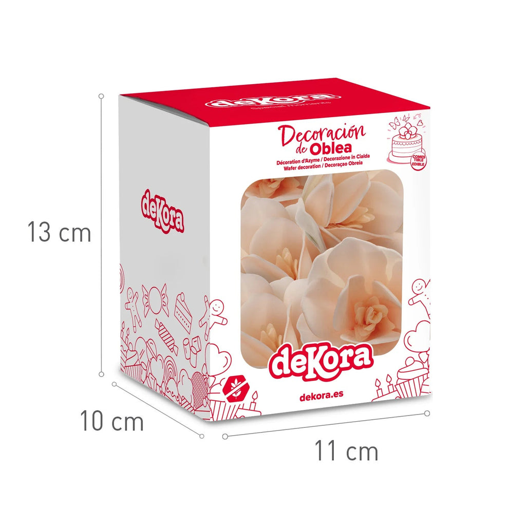 Magnolia in wafer bianche 6.5-7cm 6pz | DEKORA Dekora
