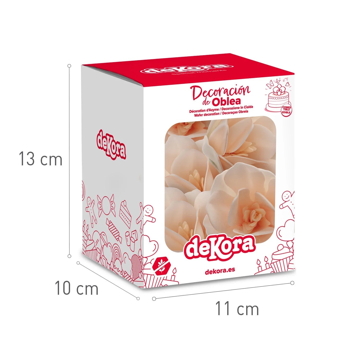 Magnolia in wafer bianche 6.5-7cm 6pz | DEKORA Dekora