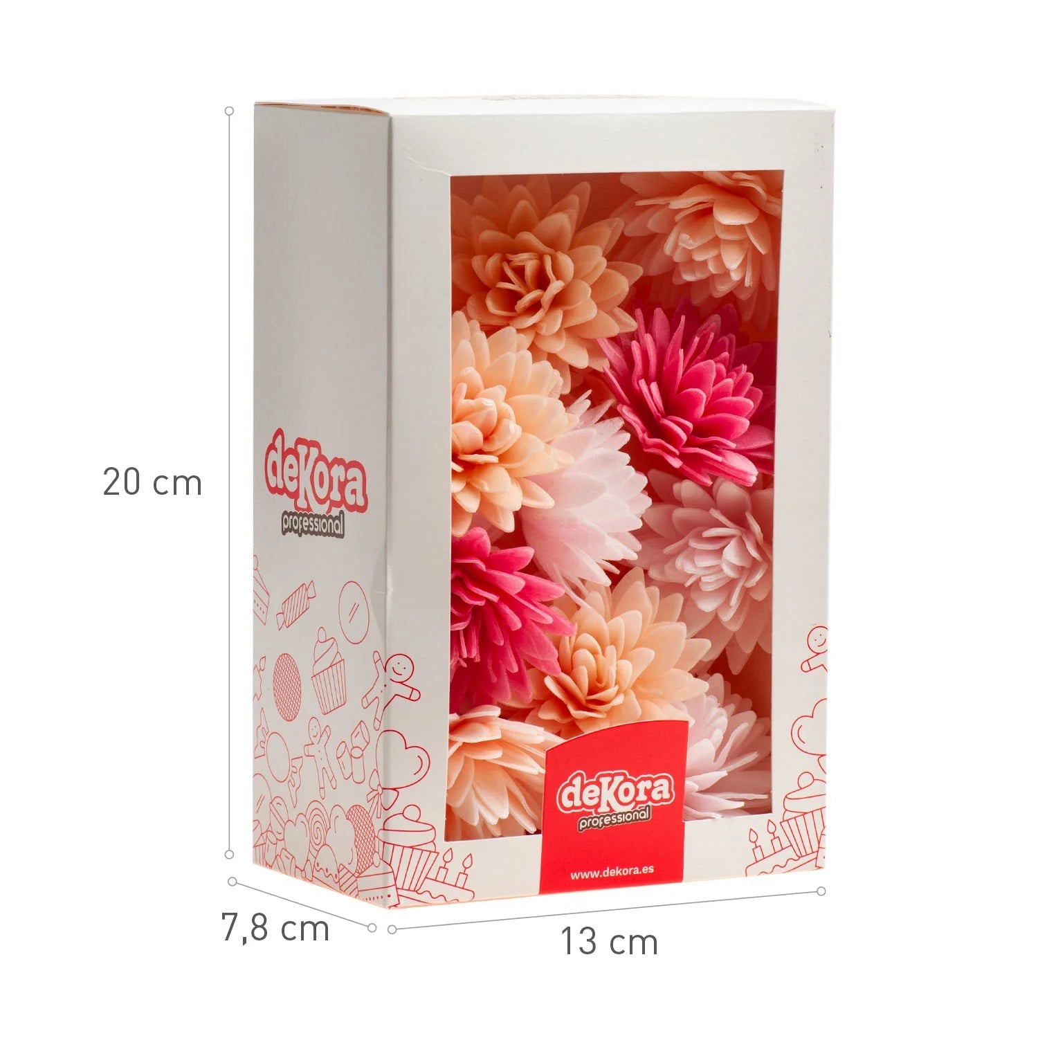 Fiori decorativi di cialda assortiti 18pz | DEKORA Dekora
