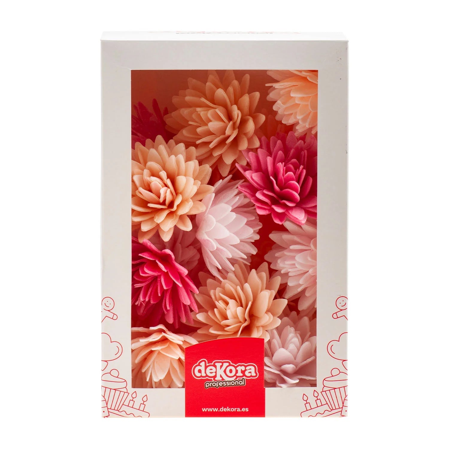 Fiori decorativi di cialda assortiti 18pz | DEKORA Dekora
