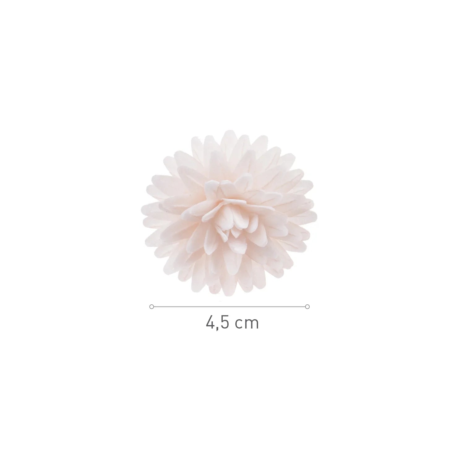 Fiore decorativo pomponi di cialda bianco 12pz| DEKORA Dekora