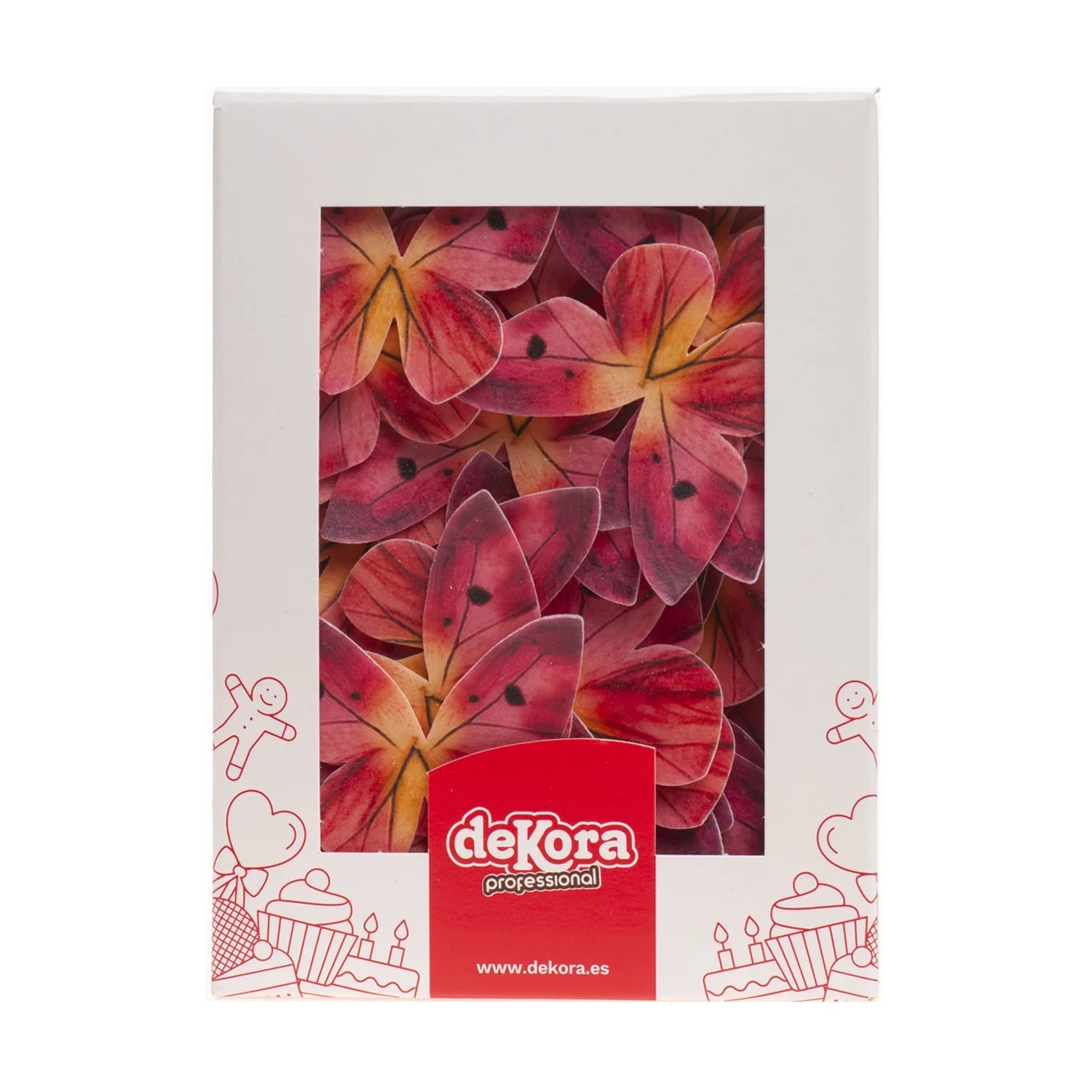 Farfalle decorative in cialda toni rosa 79pz| DEKORA Dekora