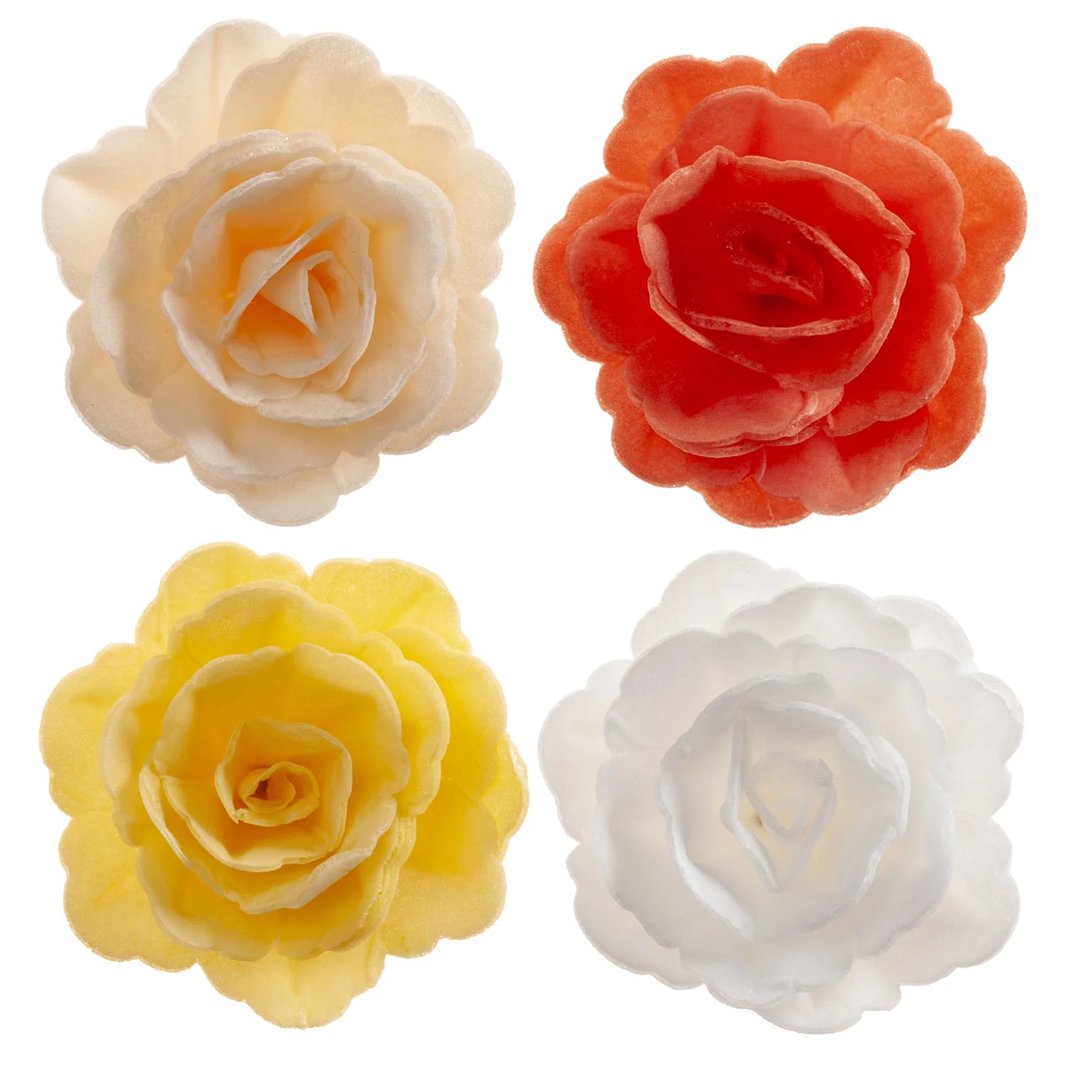 Fiore rosa in cialda autunno colori assort. 15pz | DEKORA Dekora