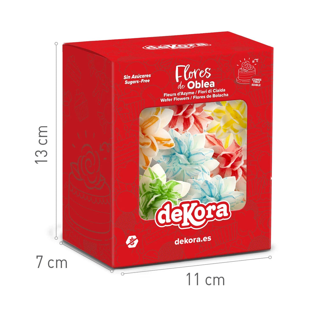 Fiori artistici in cialda 7 cm 10pz | DEKORA Dekora
