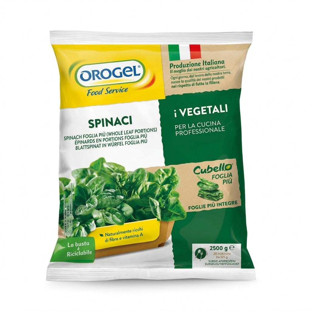 Spinaci cubetto 2.5kgx4 | OROGEL Orogel