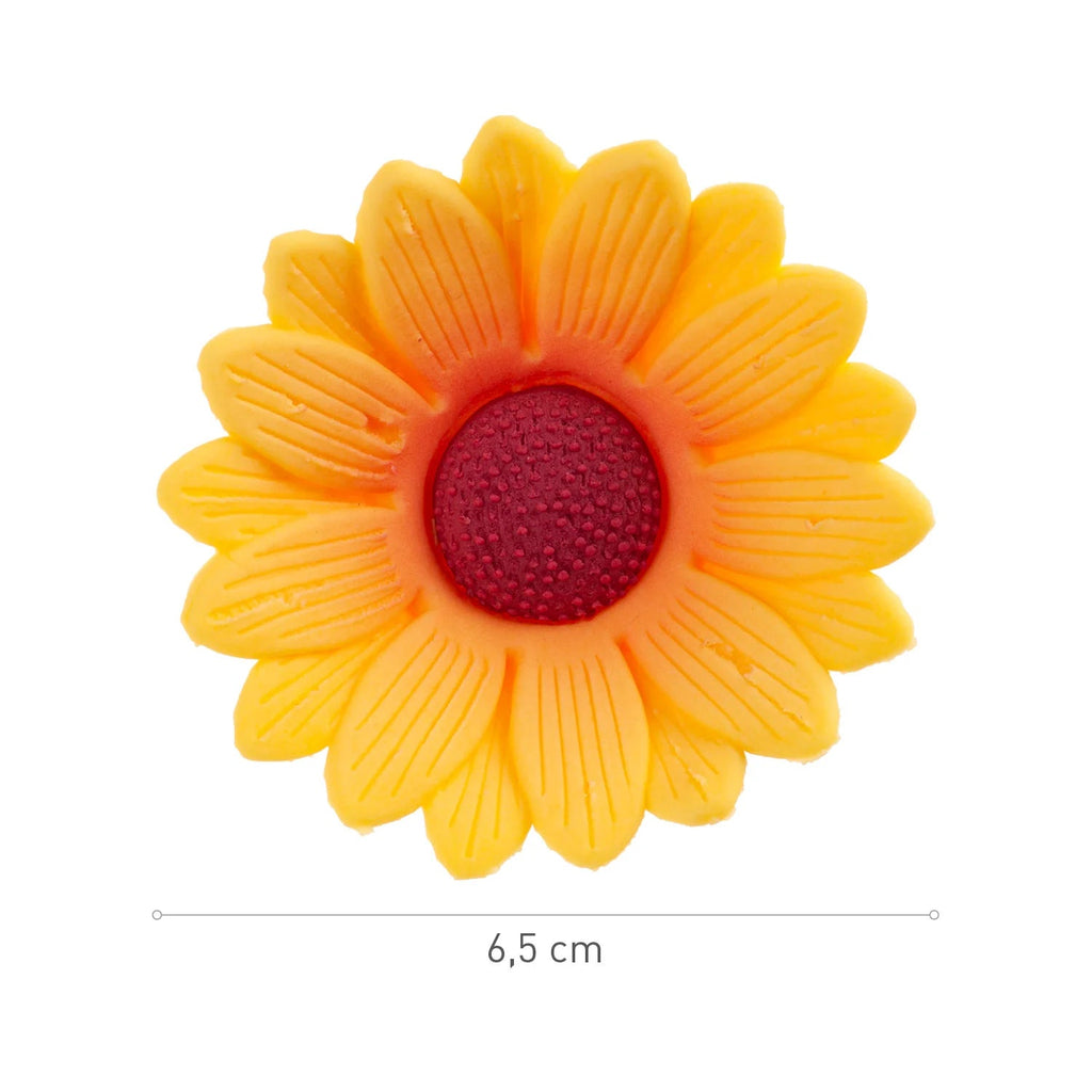 Fiore margherita decorativo di zucchero gialle 12pz| DEKORA Dekora