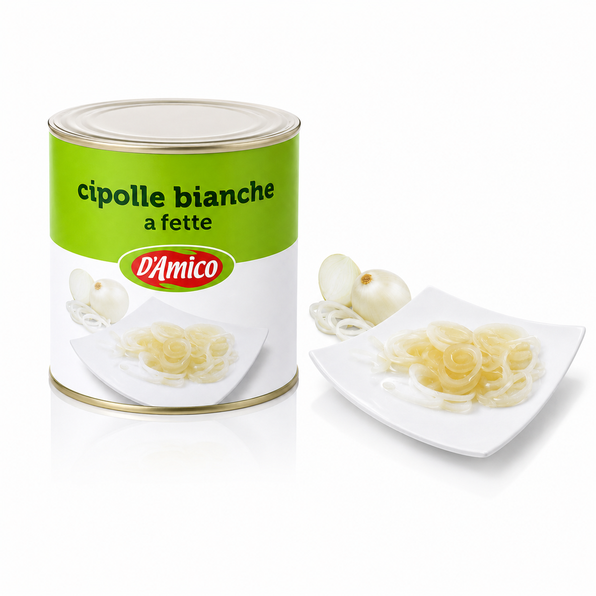 Cipolle bianche affettate nat. 2500gr| DEGA Dega