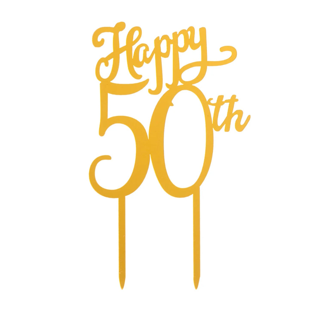 Cake topper 50th anniversario 16x10cm 6pz |DEKORA Dekora