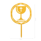 Cake topper calice comunione 6pz| DEKORA Dekora