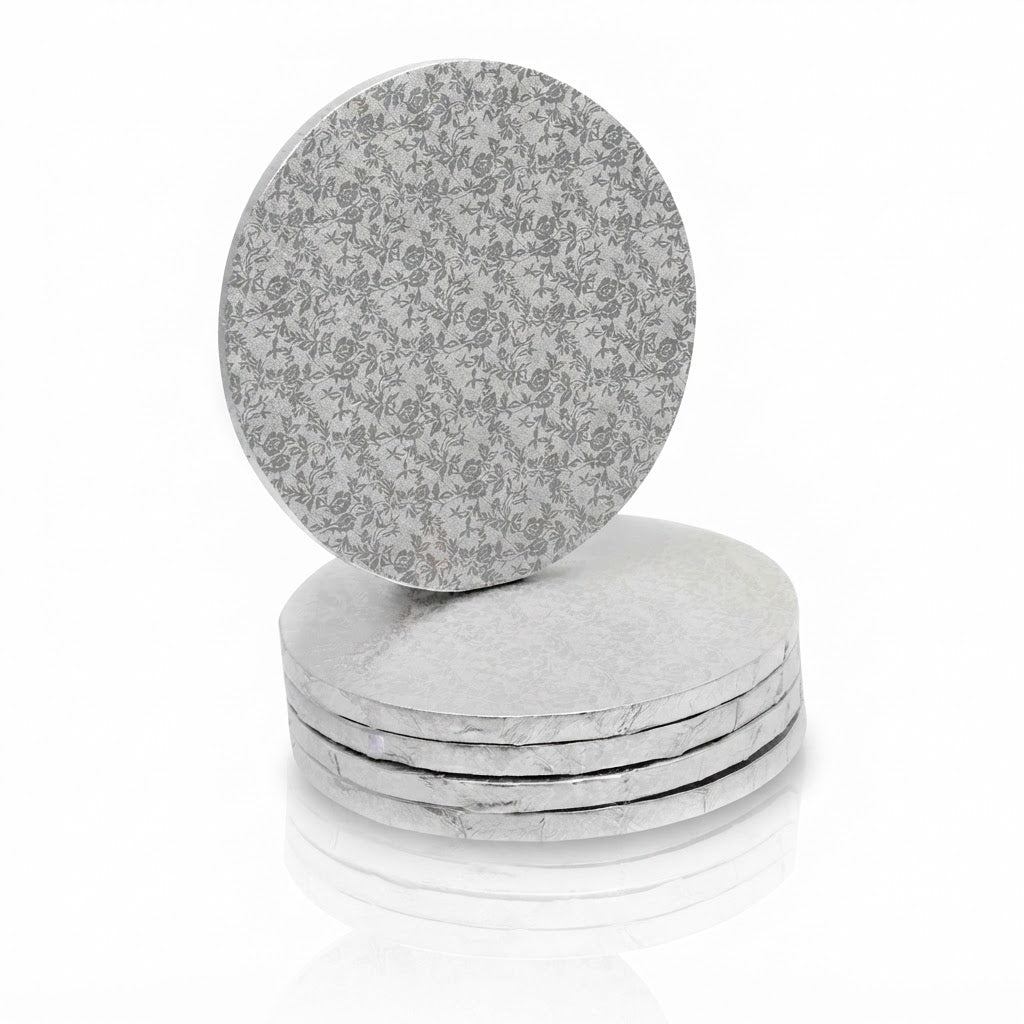 Base sottotorta tonda argentata 5pz| AMBRA'S Ambra's