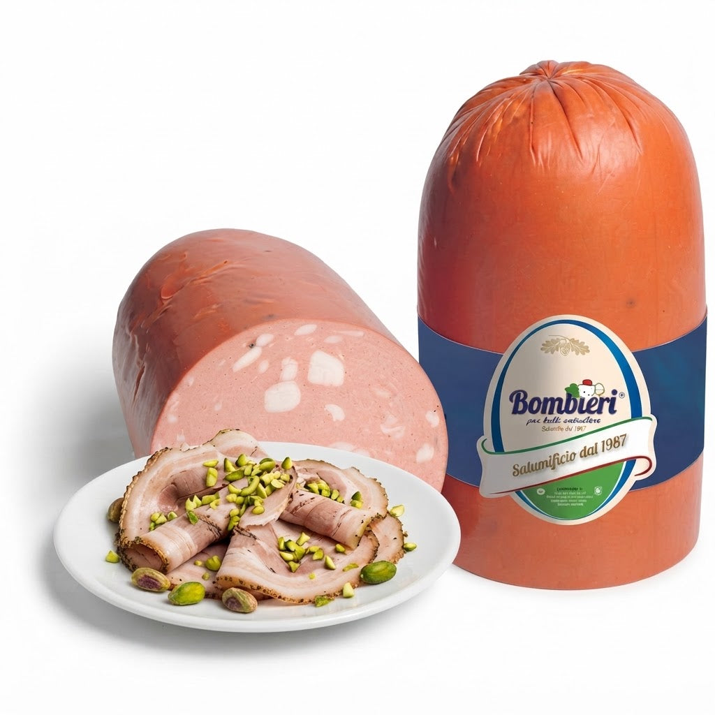 Mortadella con pistacchi 1/2 kg| BOMBIERI Bombieri