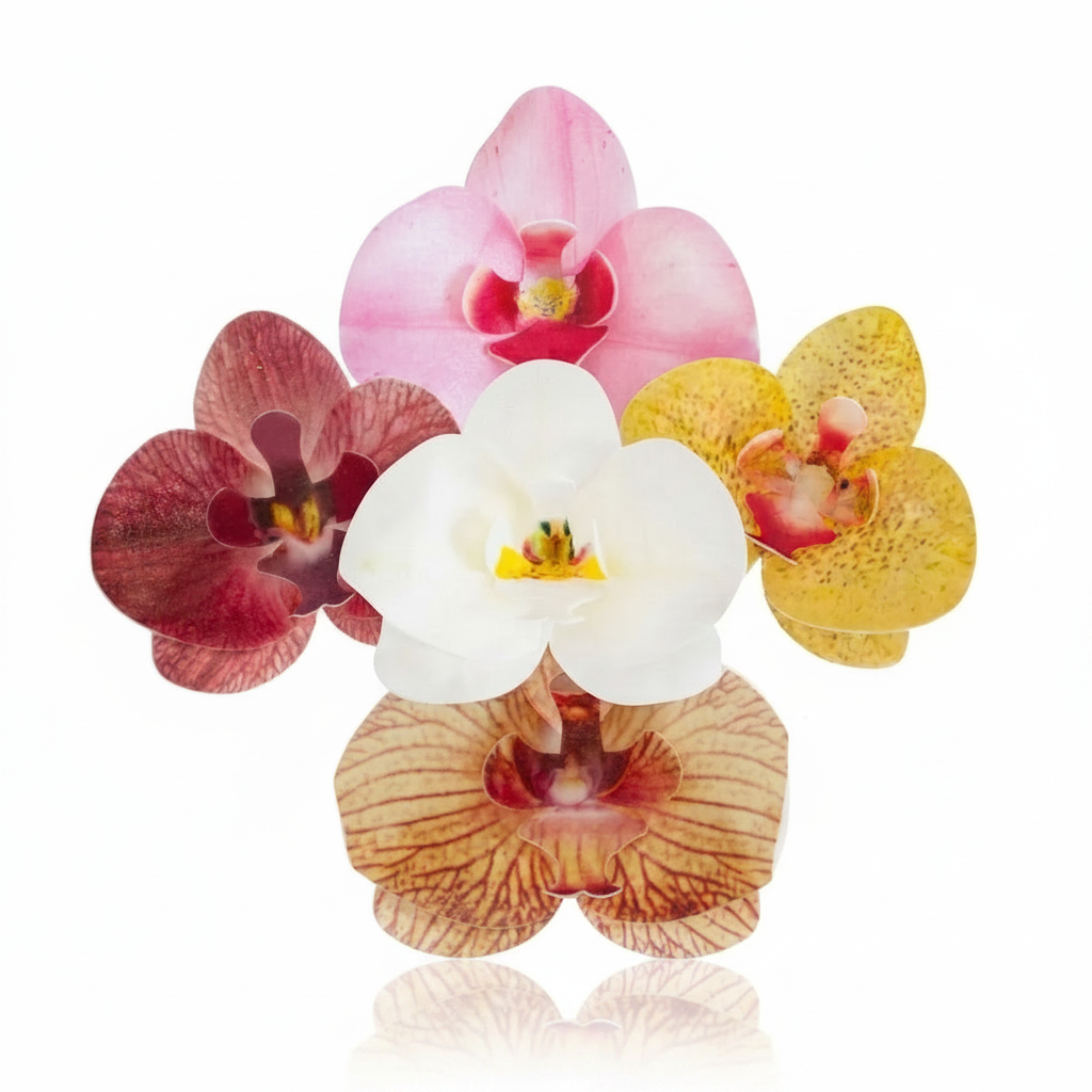 Fiore decorativo Orchidea in cialda 10pz| DEKORA Dekora