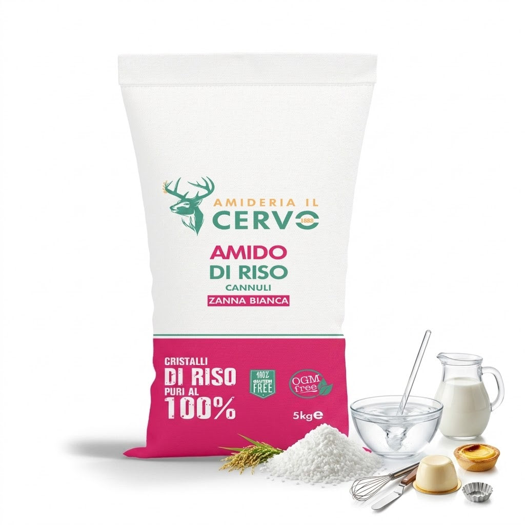 Amido di riso in cristalli 1 Kg| AMIDERIA IL CERVO Amideria il Cervo