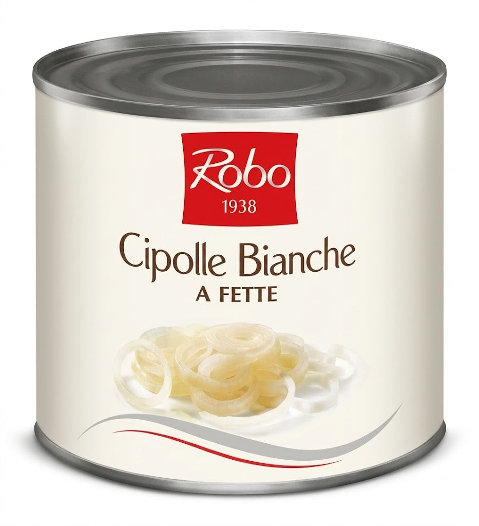 Cipolle bianche affettate nat. 2500gr| DEGA Dega