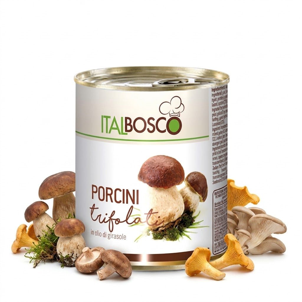 Funghi misti con porcini trifolati 800gr| 'O SOLE 'E NAPULE 'O Sole 'e Napule
