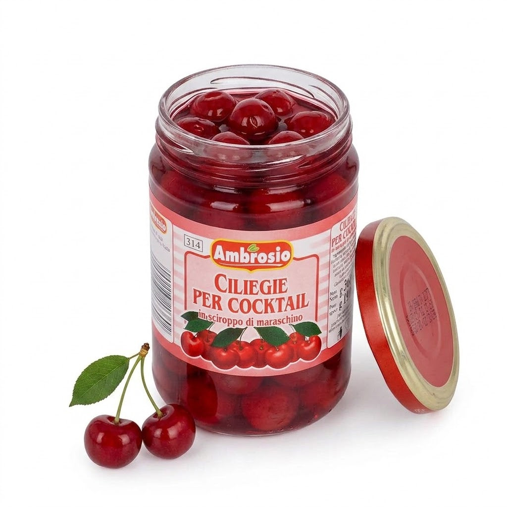Ciliege per Cocktail con gambo 365gr | AMBROSIO Ambrosio
