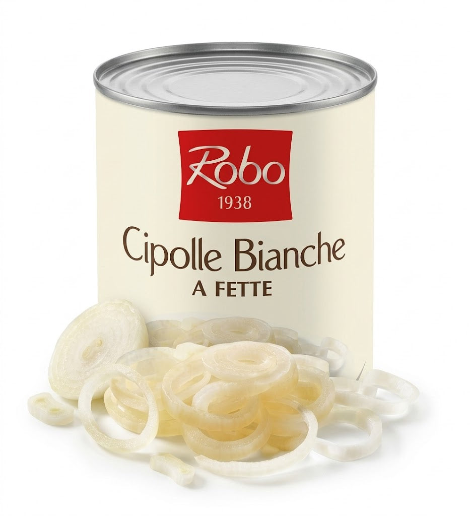 Cipolle bianche affettate nat. 2500gr| DEGA Dega
