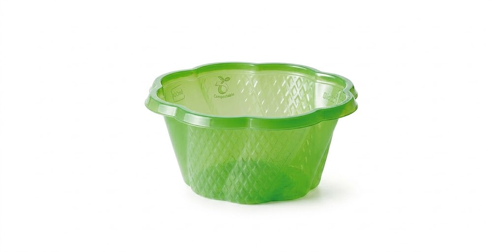 Coppetta Bio 100cc verde trasp. 50pz| ALCAS Alcas