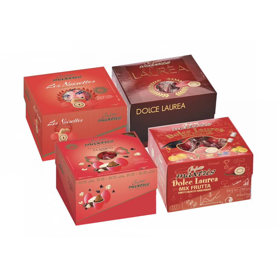 Confetti Dolce Laurea rossi Gusti vari | MAXTRIS Maxtris