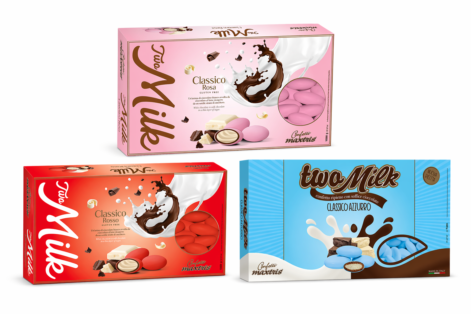 Confetti Maxtris Two Milk Colori vari 1Kg| MAXTRIS Maxtris
