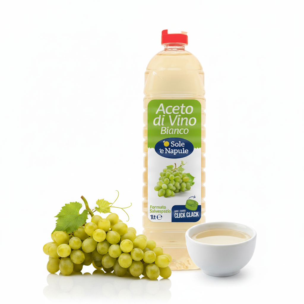 Aceto di Vino Bianco 1lt| 'O SOLE 'E NAPULE 'O Sole 'e Napule
