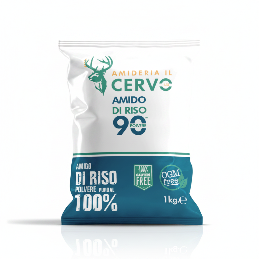 Amido di riso in polvere 1 Kg | AMIDERIA IL CERVO Amideria il Cervo