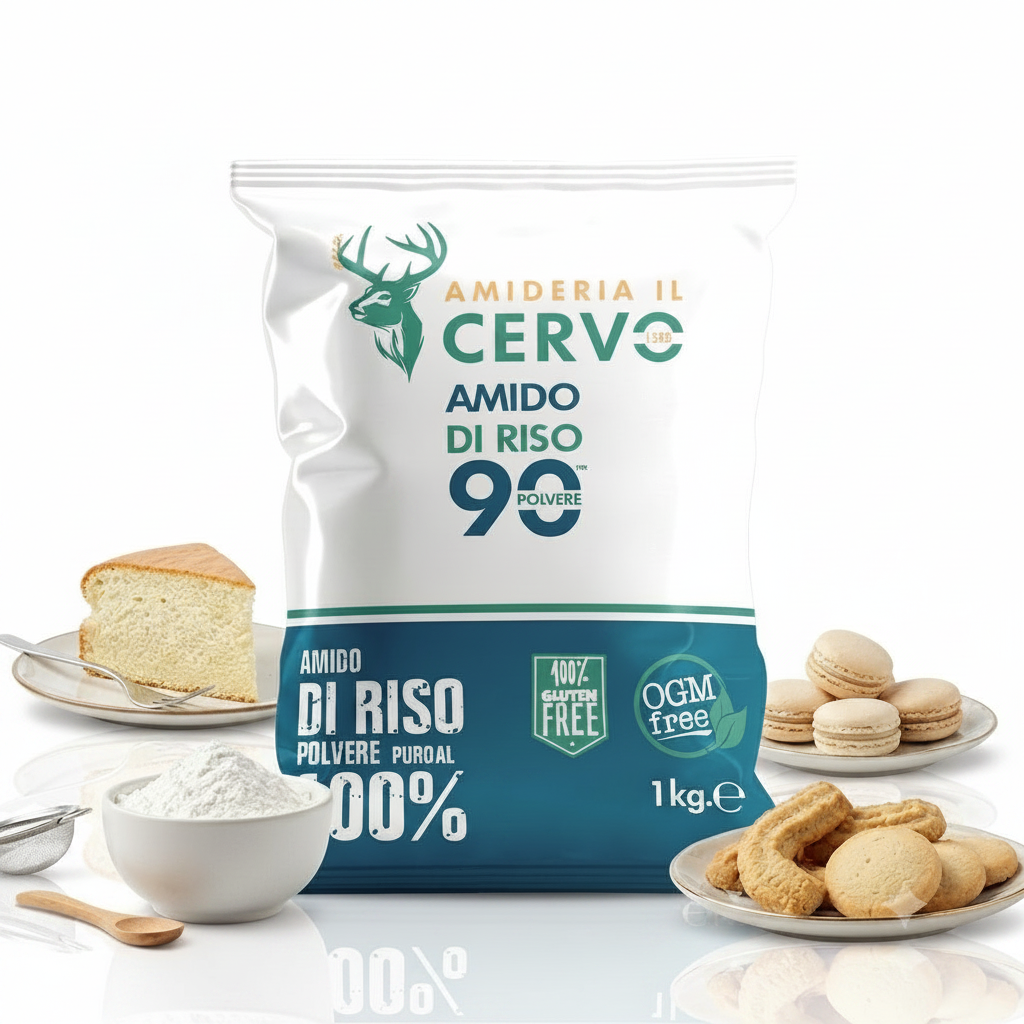 Amido di riso in polvere 1 Kg | AMIDERIA IL CERVO Amideria il Cervo