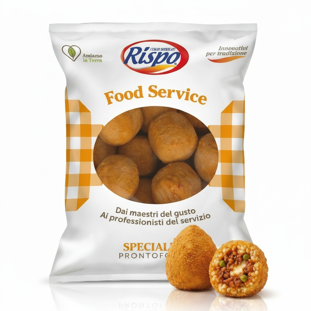 Arancini medi al sugo surgelati 25gr 2.5kg | RISPO Rispo