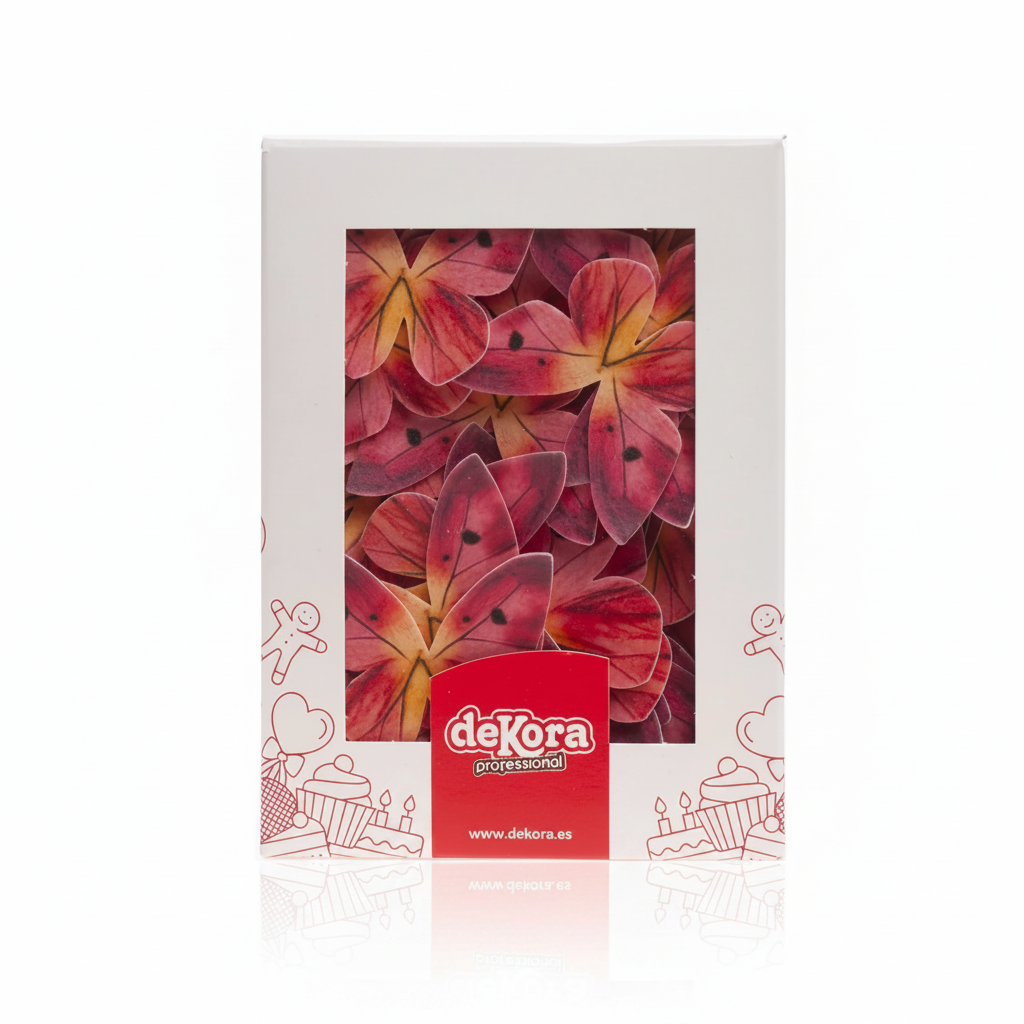 Farfalle decorative in cialda toni rosa 79pz| DEKORA Dekora