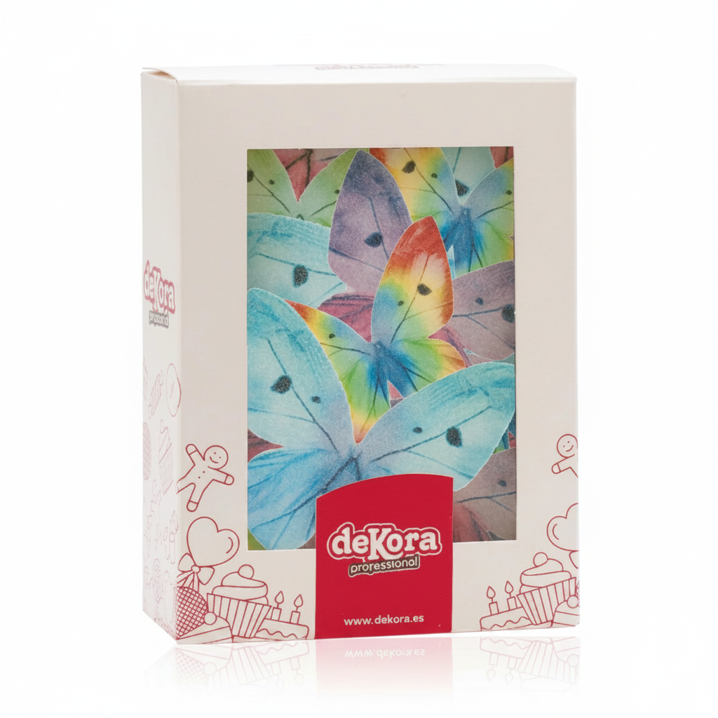 Farfalle in cialda colori assortiti 3-6cm 87pz| DEKORA Miano Srl