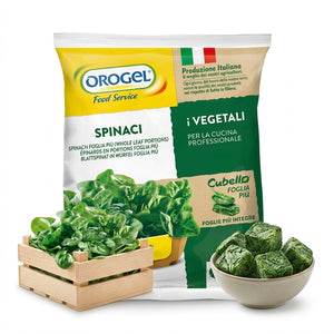 Spinaci a cubetto surgelati 2.5kg | OROGEL