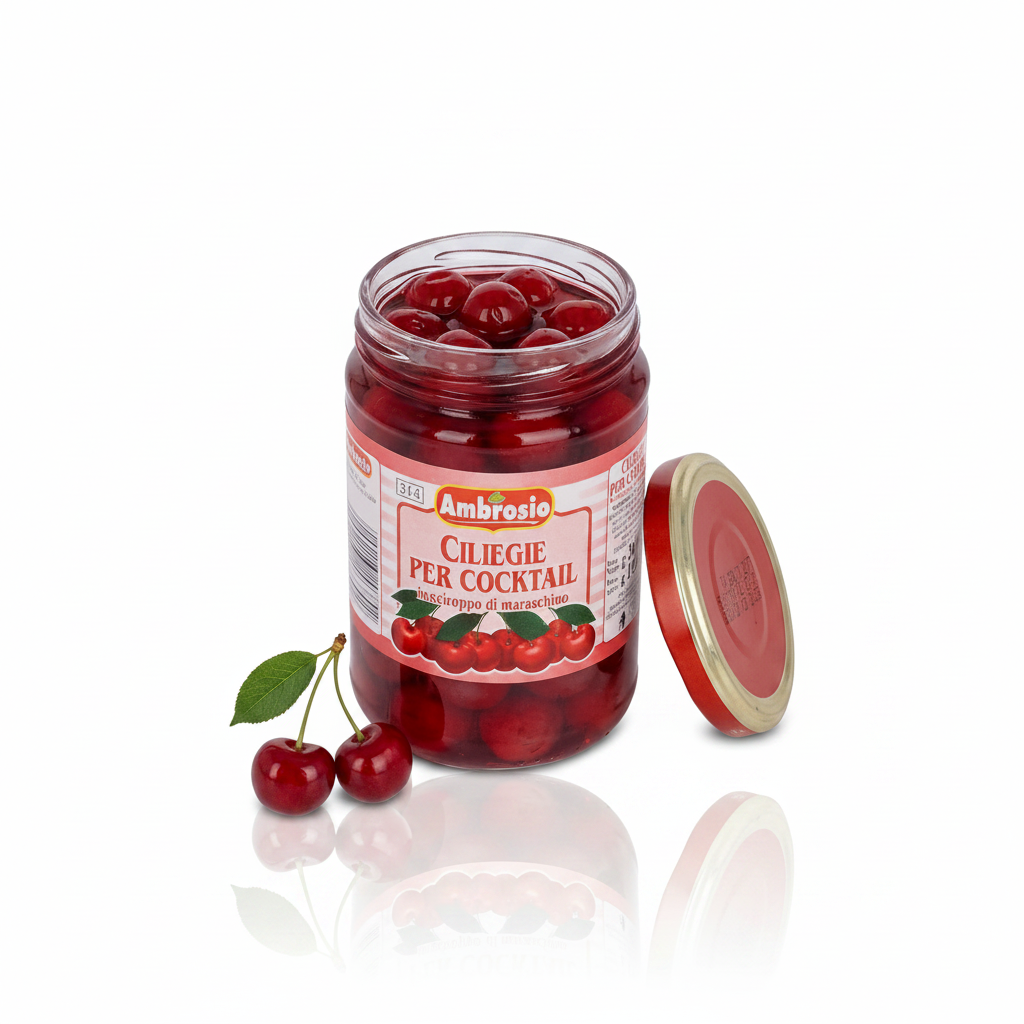Ciliege per Cocktail con gambo 365gr | AMBROSIO Ambrosio
