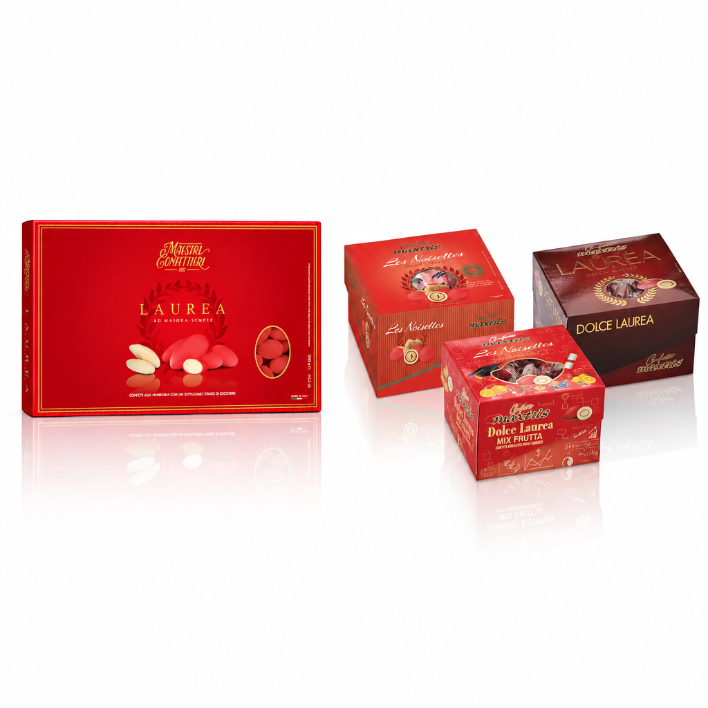 Confetti Dolce Laurea rossi Gusti vari | MAXTRIS Maxtris
