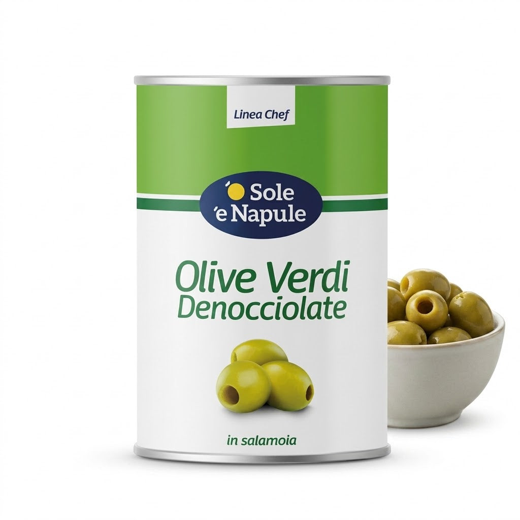 Olive verdi denocciolate 4.10Kg| 'O SOLE 'E NAPULE 'O Sole 'e Napule