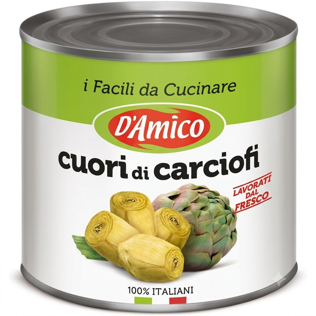 Cuori di Carciofo al naturale 2550gr | D'AMICO D'Amico
