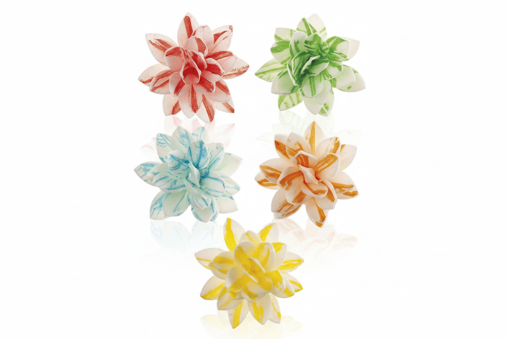 Fiori artistici in cialda 7 cm 10pz | DEKORA Dekora