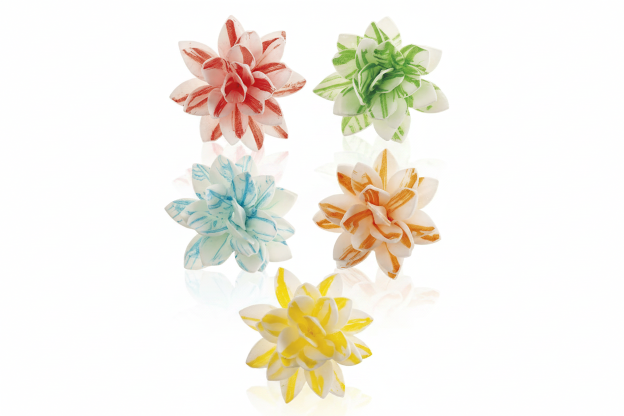 Fiori artistici in cialda 7 cm 10pz | DEKORA Dekora