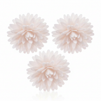 Fiore decorativo pomponi di cialda bianco 12pz| DEKORA Dekora