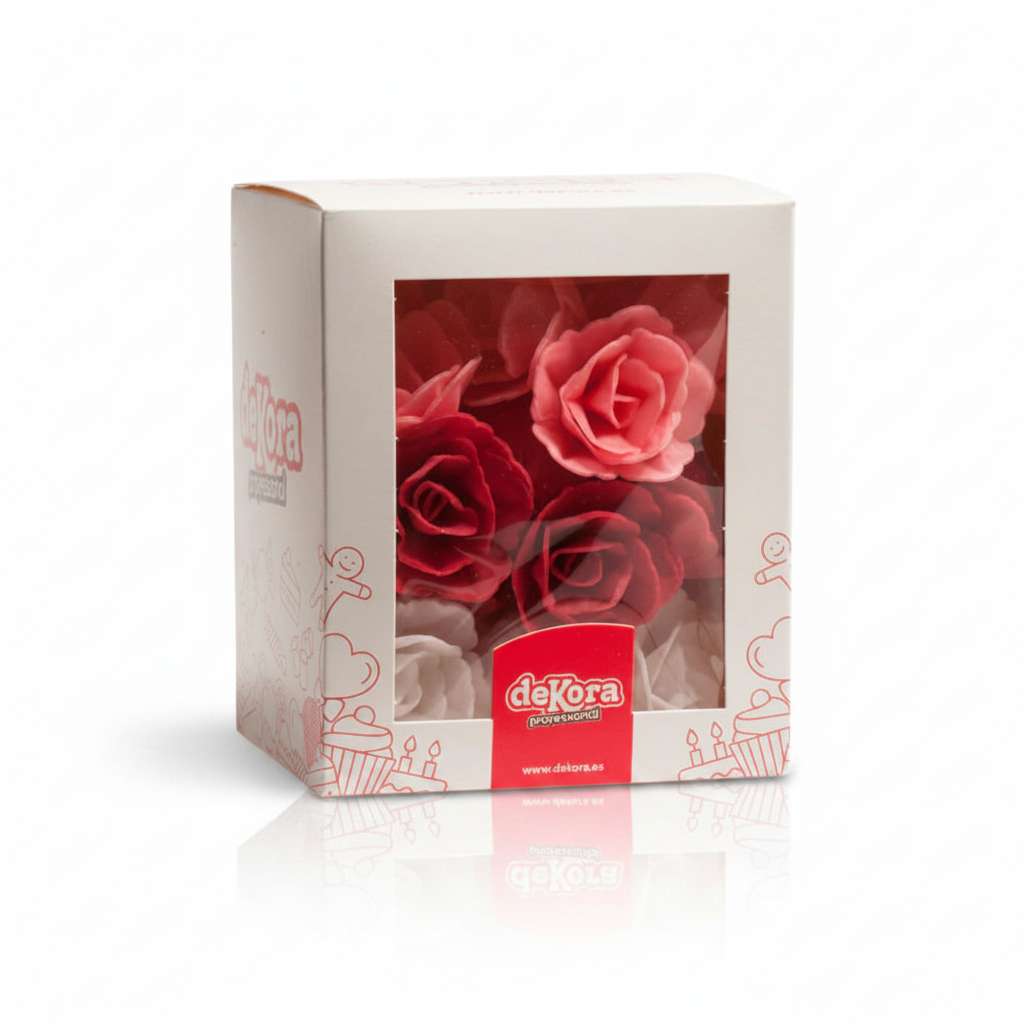Fiori decorativi rose cialda assort. 36pz| DEKORA Dekora