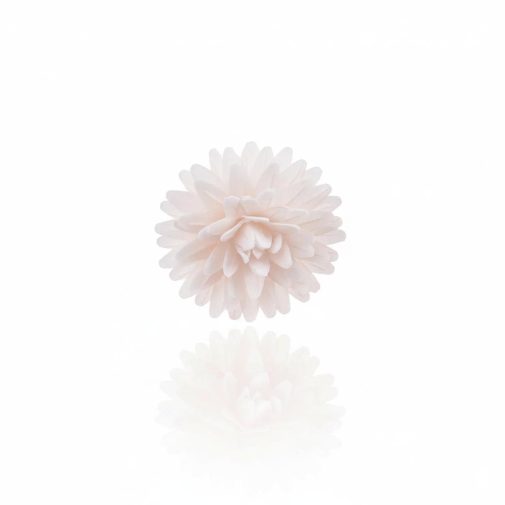 Fiore decorativo pomponi di cialda bianco 12pz| DEKORA Dekora