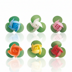 Fiore mini con foglia decorativo in cialda 150pz| DEKORA Dekora
