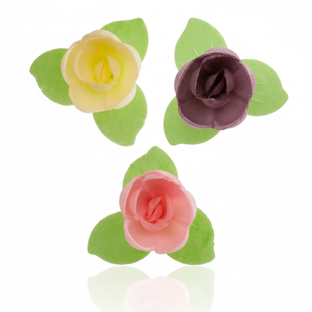Mini rose wafer corolla assortite 75pz| DEKORA Dekora