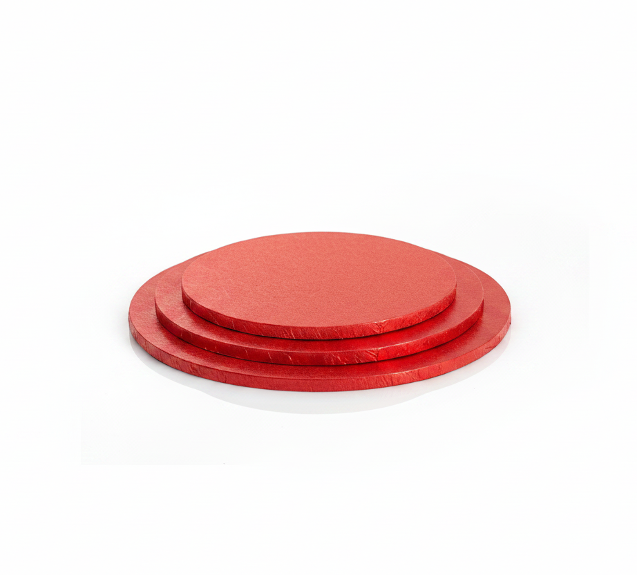 Base sottotorta tonda rossa 5pz | AMBRA'S Ambra's