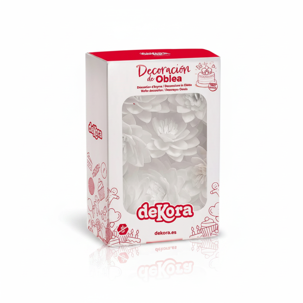 Fiore decorativo di cialda bianco 18pz| DEKORA Dekora