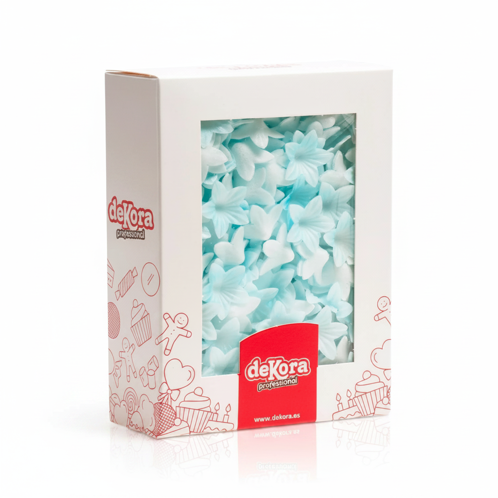 Fiore mini decorativo di cialda blu 400pz| DEKORA Dekora